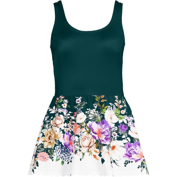 Lands end tugless scallop swim dress swimsuit size 22w - Picture 5 of 8